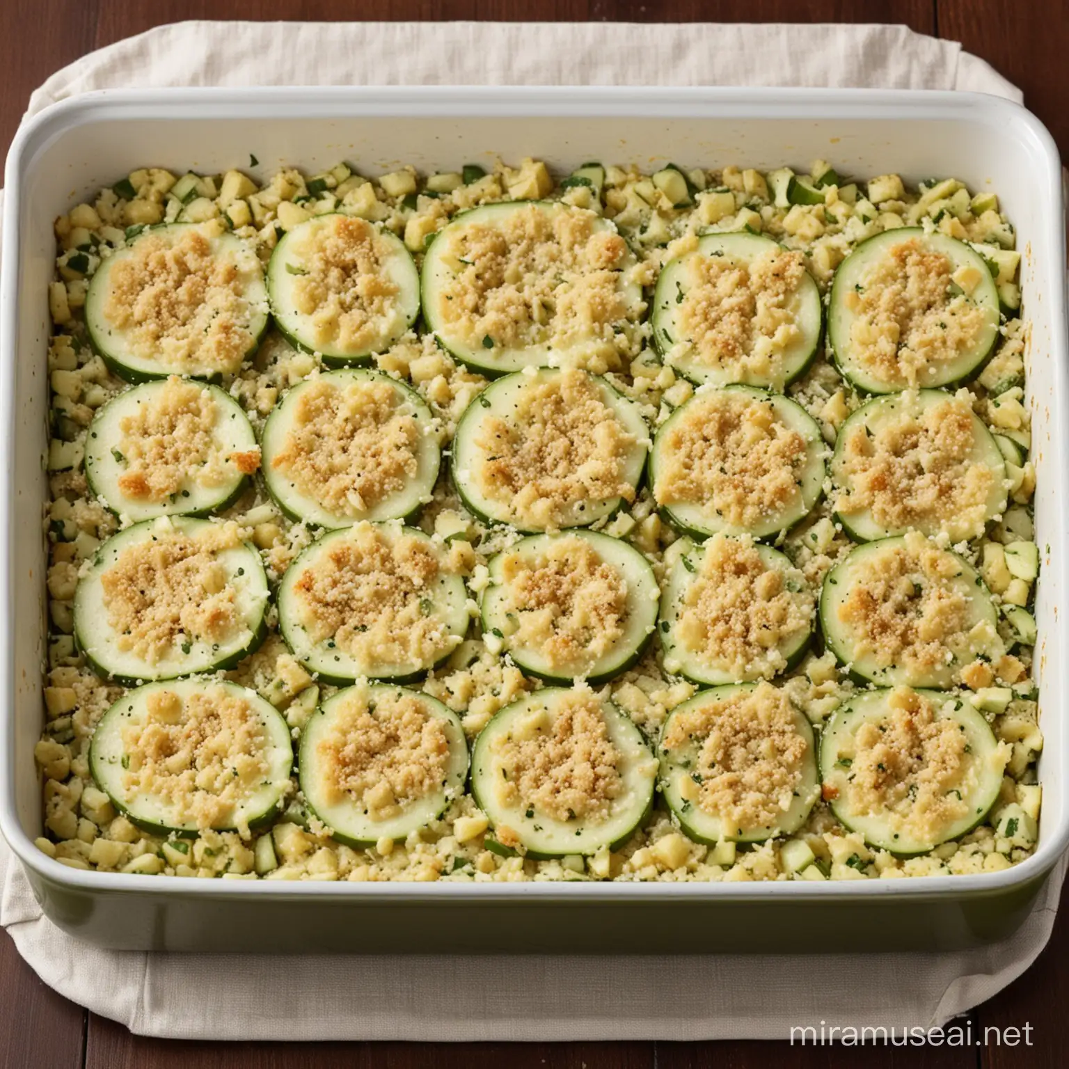 Savory Baked Zucchini Casserole Recipe A Delectable Blend of Fresh Ingredients and Golden Crust