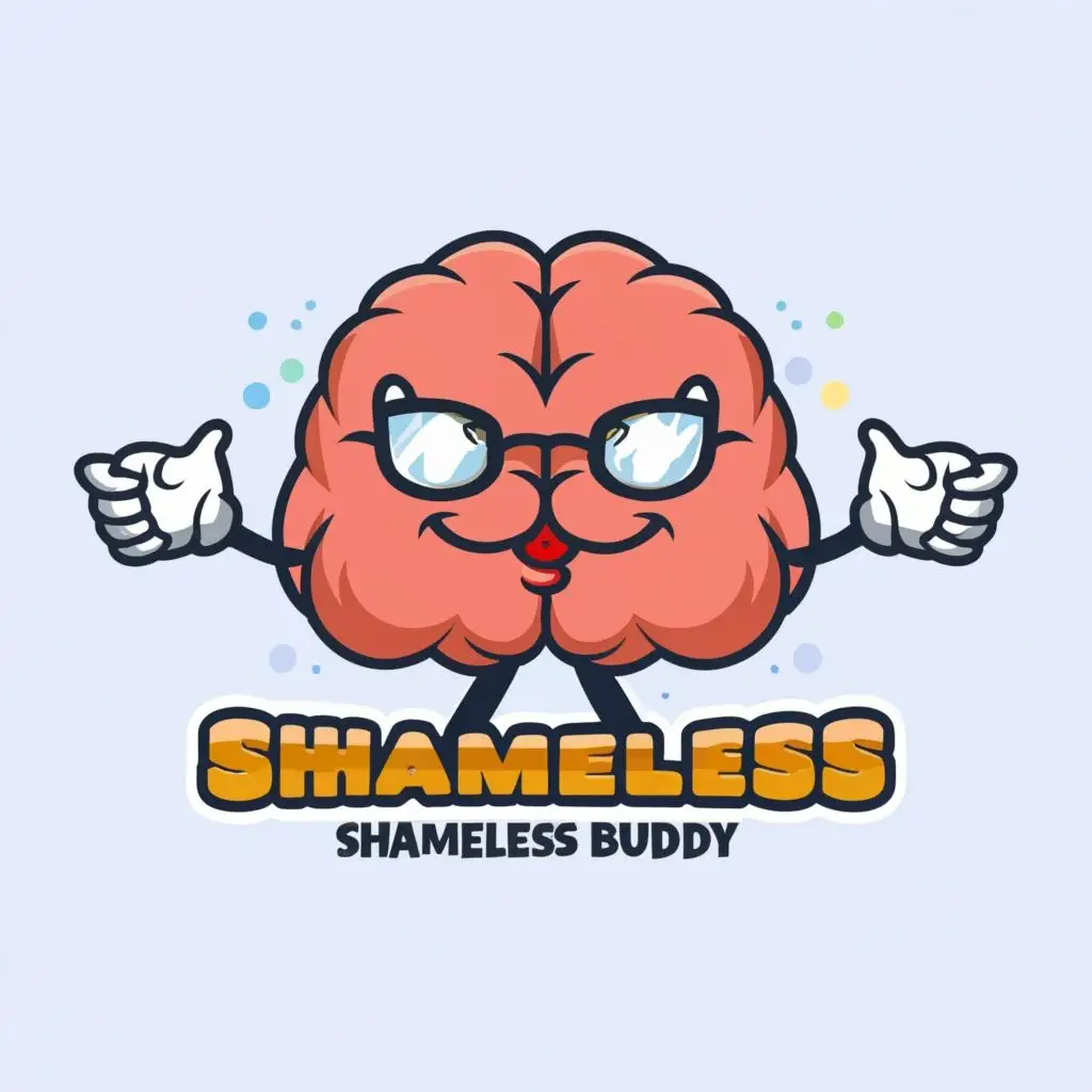 a logo design,with the text "The Most Shameless Buddy", main symbol:brain, iq, stupid,Moderate,be used in Events industry,clear background