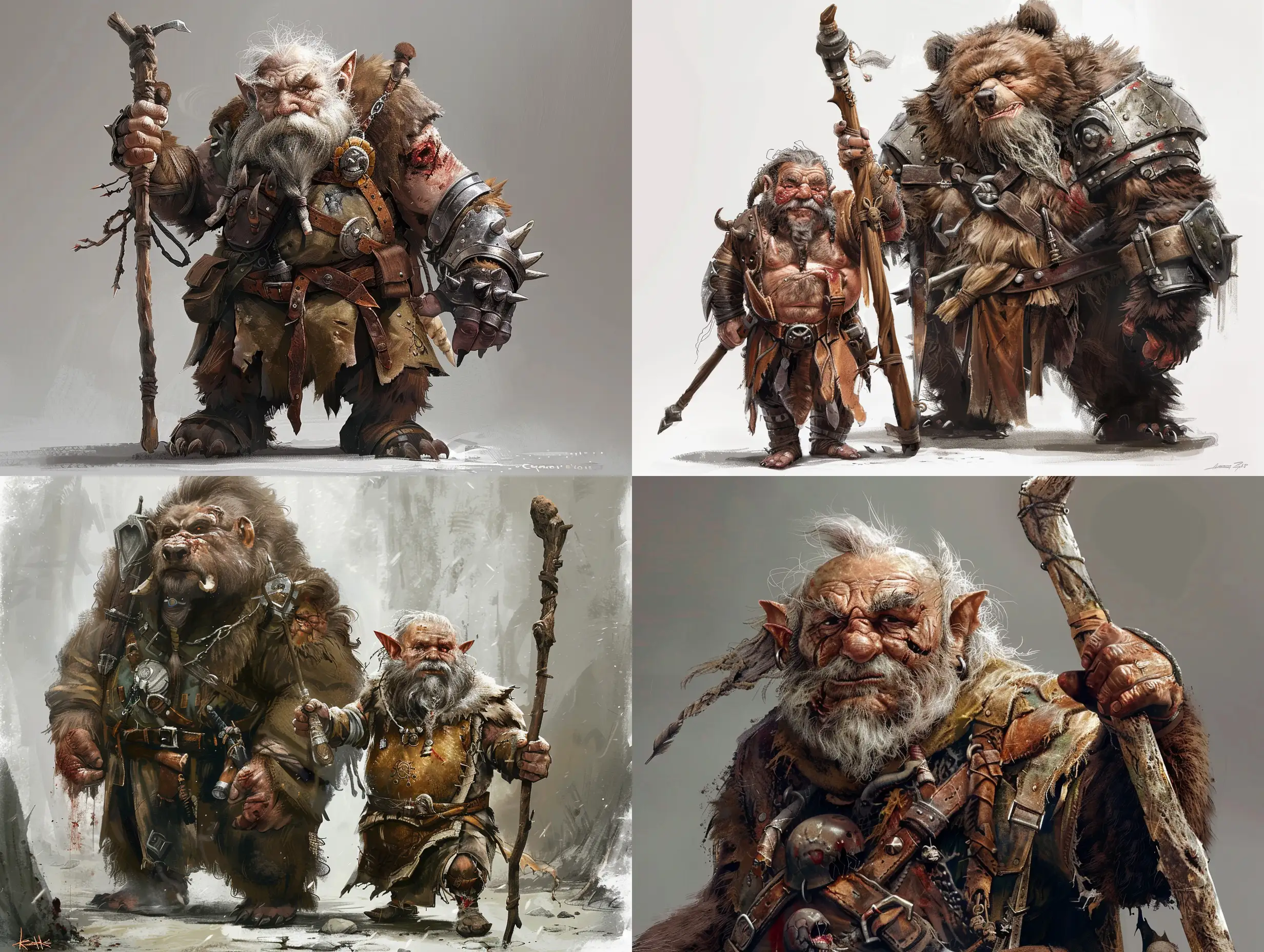 Chubby-Dwarf-Druid-with-Bear-Companion-in-Wild-Animal-Skin-Armor