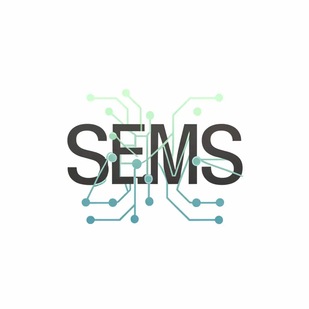 a logo design,with the text "SEMS", main symbol:ELECTRICAL,complex,be used in Technology industry,clear background