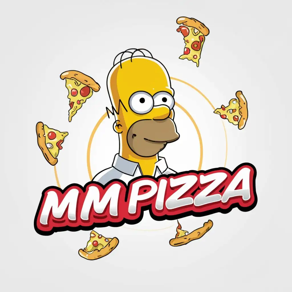 LOGO-Design-For-Homer-Simpsons-MMM-Pizza-Playful-Typography-with-Homer-Simpson-Theme