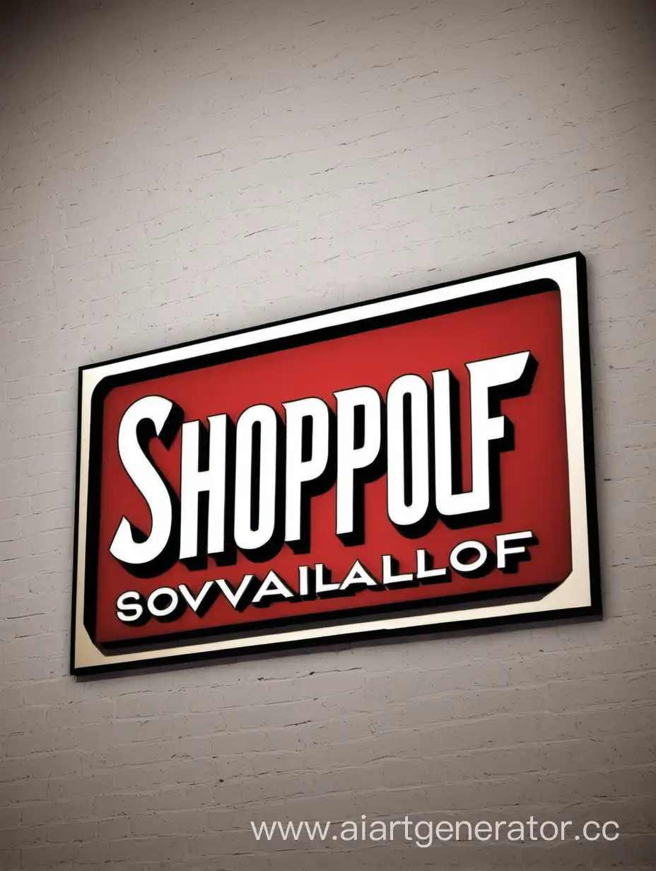Сделай вывеску магазина с название ShopОвалOff