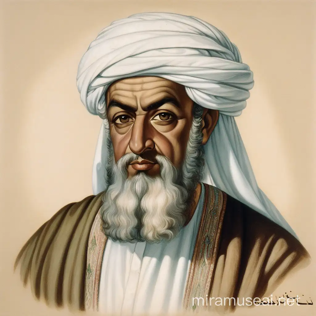 Color HalfBust Portrait of AlJazari