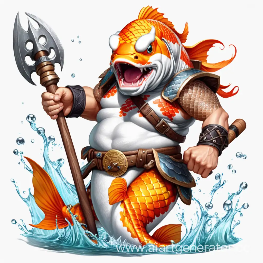 funny koi fish barbarian from dungeons and dragons