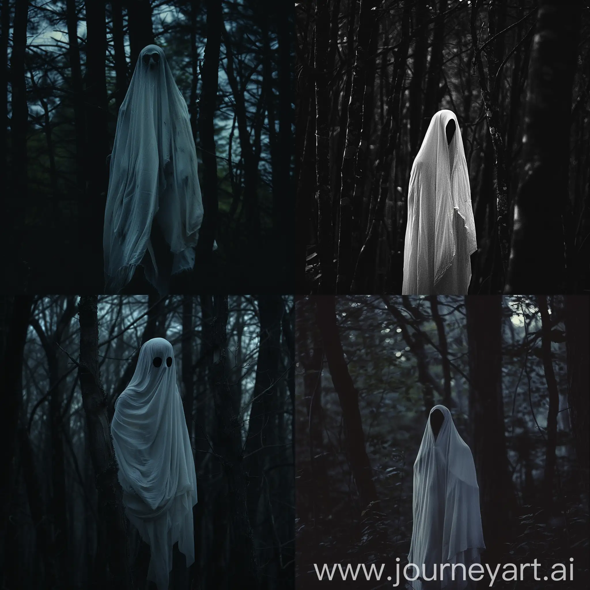 Eerie-Pocong-Ghost-Amidst-Nocturnal-Forest