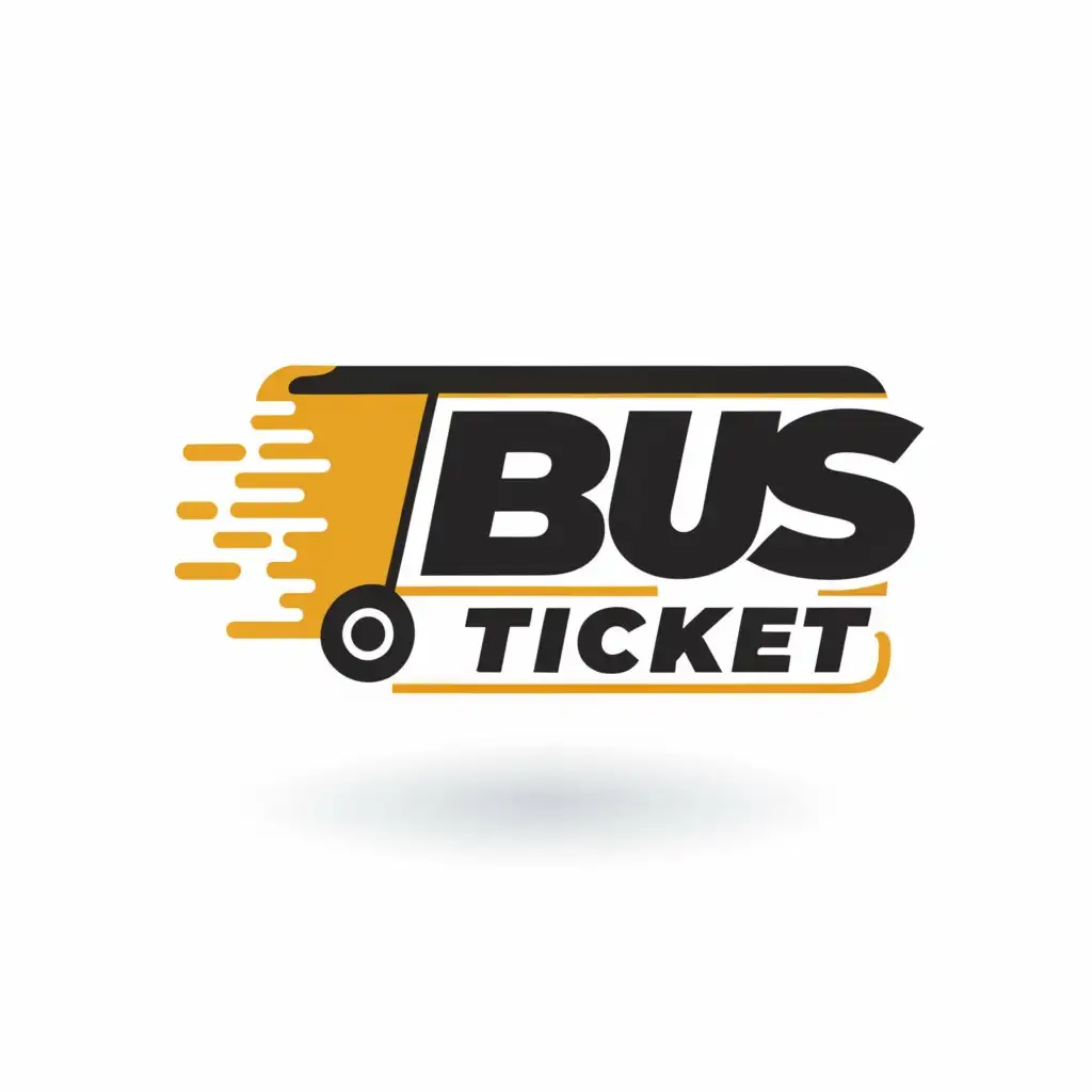 a logo design,with the text "Bus ticket", main symbol:fast bus,Moderate,be used in Travel industry,clear background