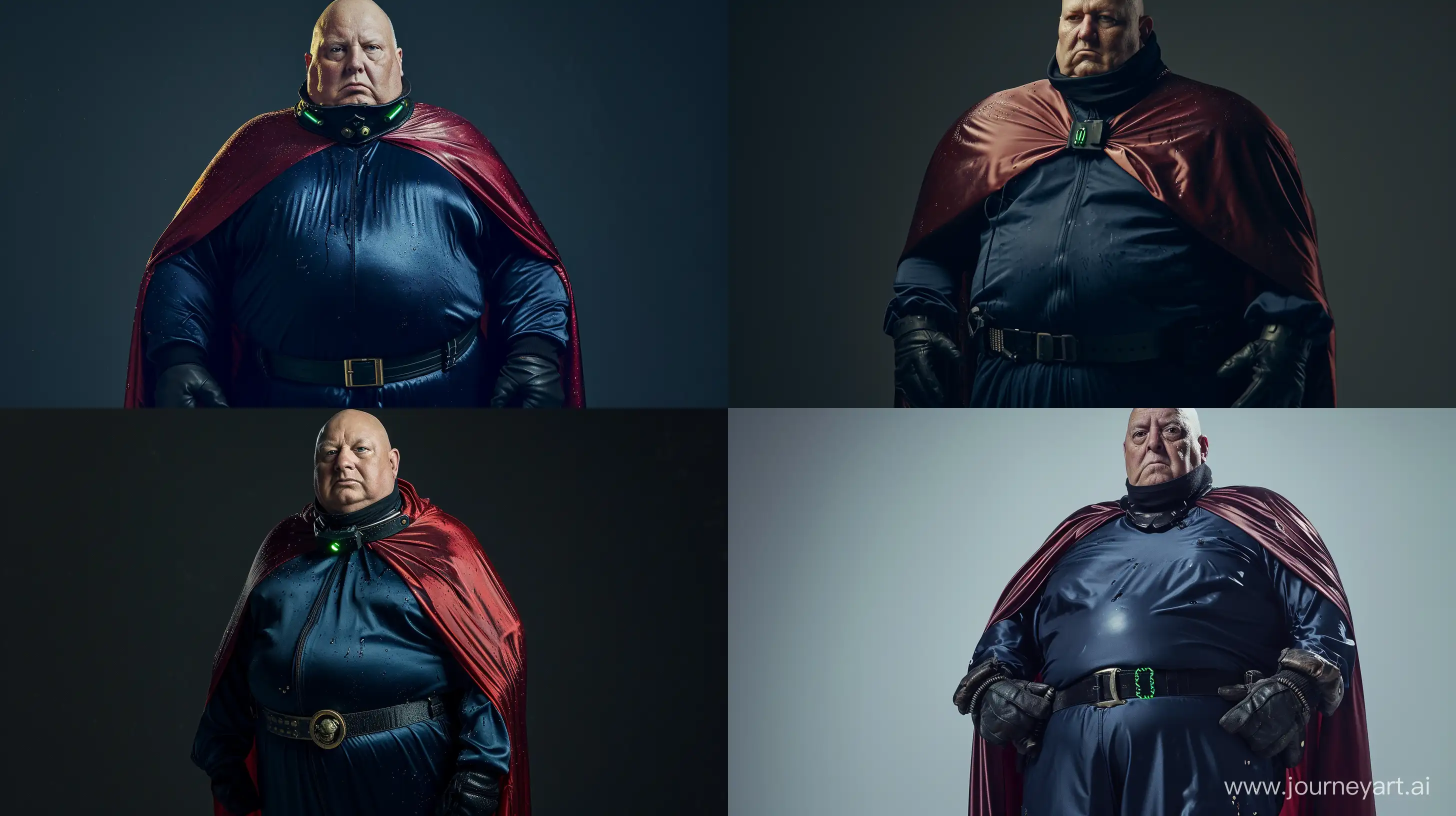 Elderly-Superhero-in-Unique-Navy-Tracksuit-and-Red-Silk-Cape