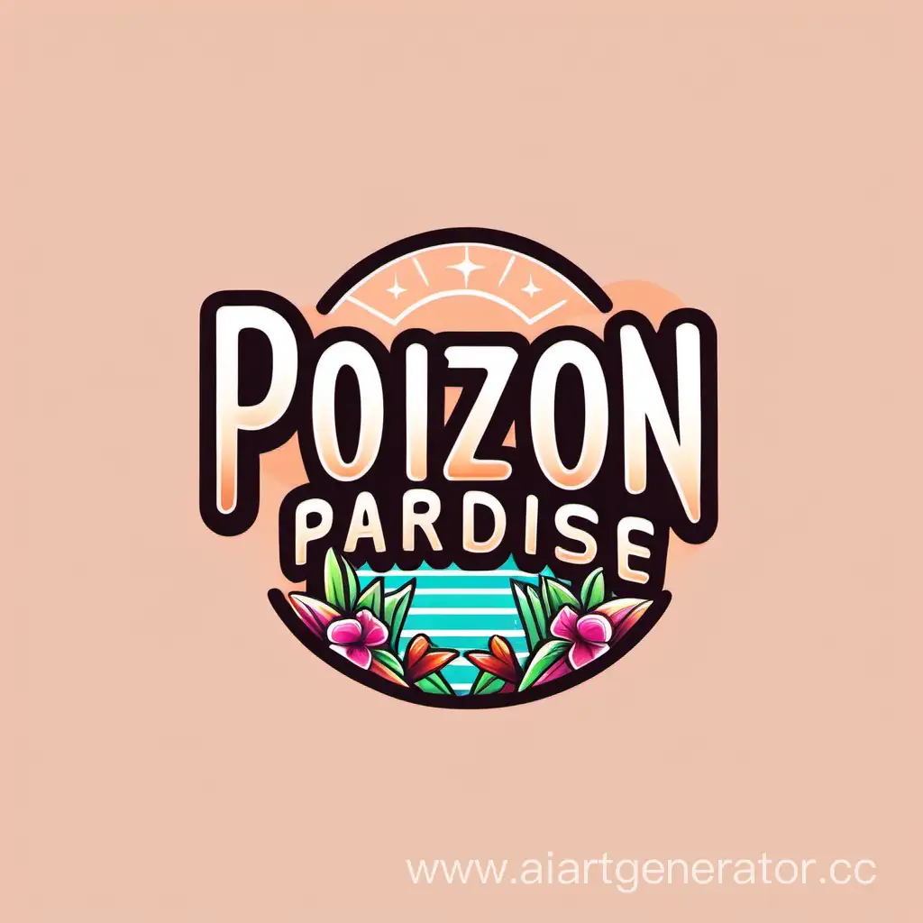 логотип для интернет магазина с назанием Poizon Paradise