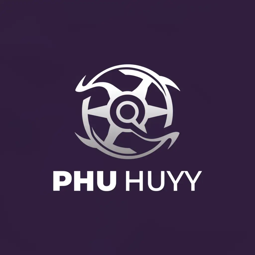 a logo design,with the text "Phu Huy SG", main symbol:Let's try another color combination that's both professional and appealing. How about a combination of deep purple and silver? Purple often represents wisdom and dignity, while silver adds a modern, sleek touch. The logo could feature a deep purple steering wheel with a silver road extending from it, and the name "Phu Huy SG" in elegant silver lettering on a purple background.,Moderate,be used in Travel industry,clear background