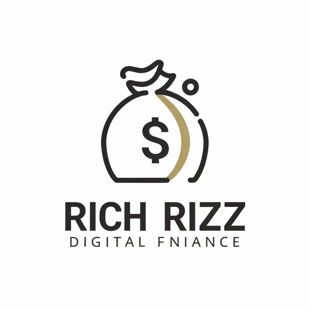 a logo design,with the text "rich rizz", main symbol:money online,Moderate,be used in Finance industry,clear background