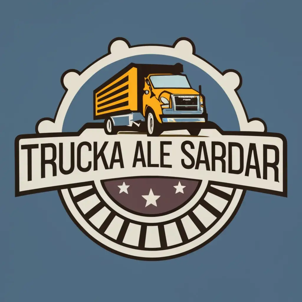 logo, TRUCK, with the text "TRUCKA ALE SARDAR", typography