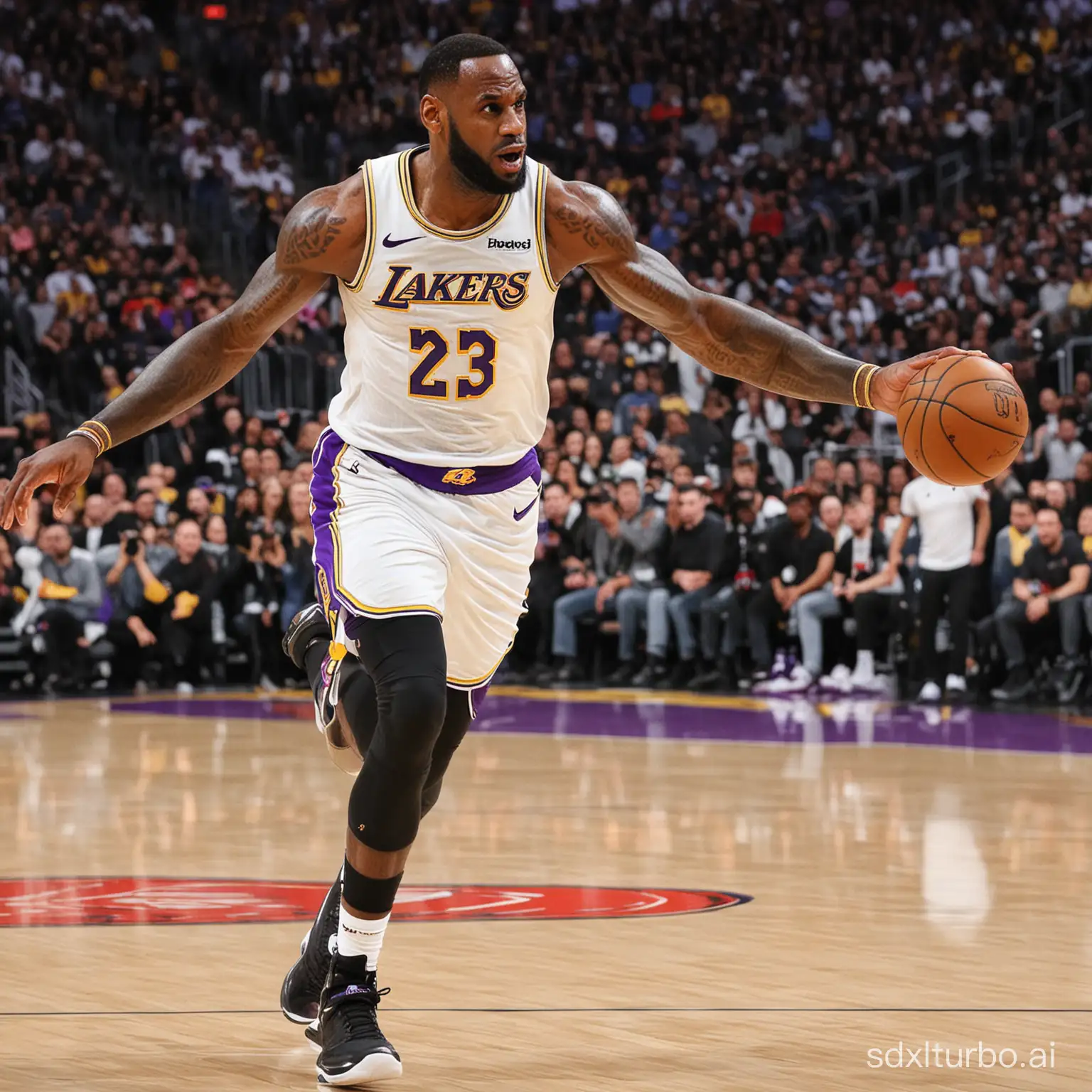 LeBron-James-of-the-Los-Angeles-Lakers-in-Action