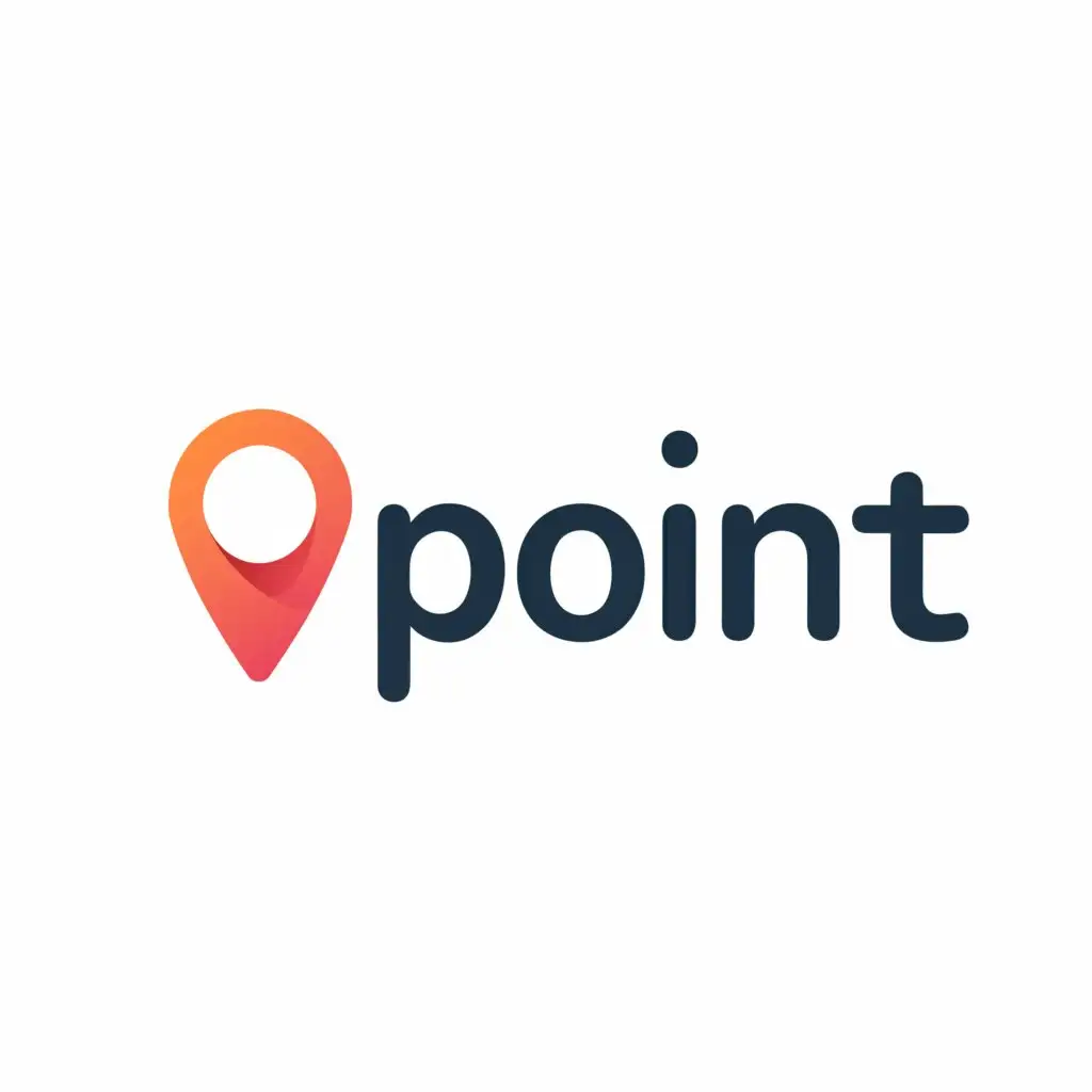 a logo design,with the text "Point", main symbol:location,Minimalistic,be used in Technology industry,clear background