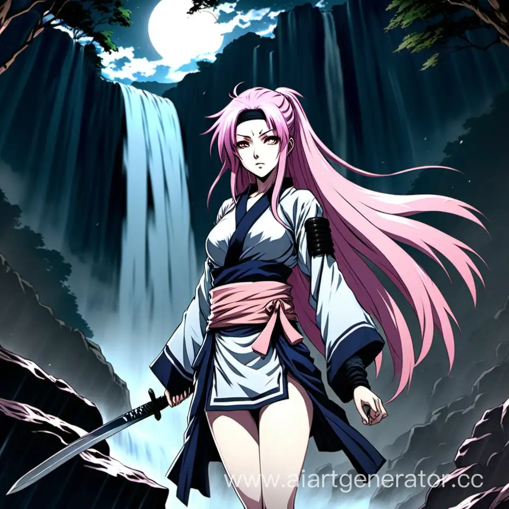 Moonlit-Waterfall-Scene-with-Adult-Anime-Girl-Shinobi