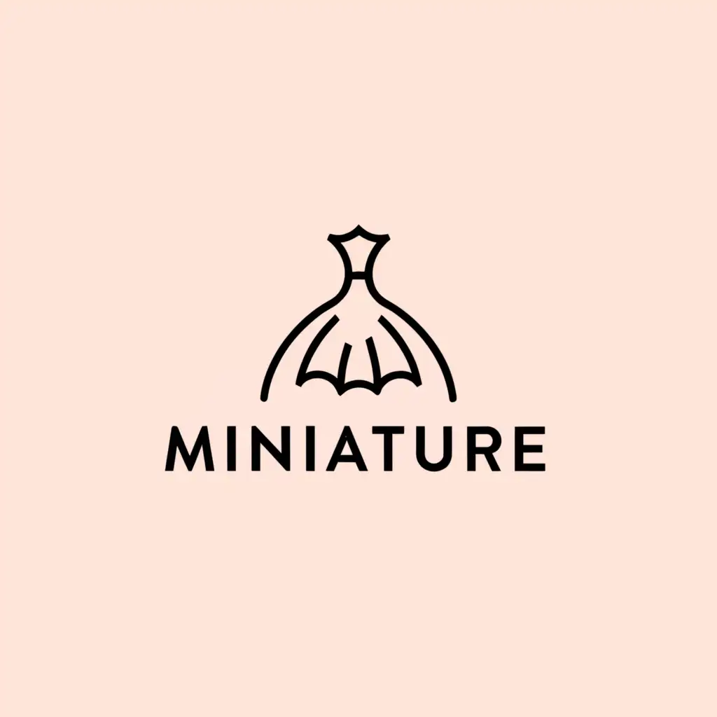 a logo design,with the text "miniature", main symbol:dress,Moderate,clear background