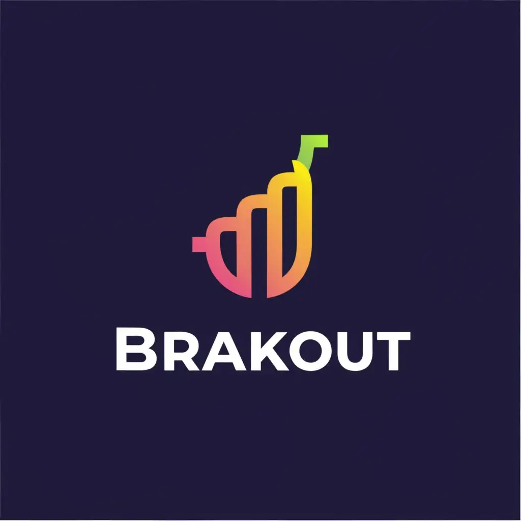 a logo design,with the text "Breakout", main symbol:Candelistic chart pattern
Trading education,Moderate,be used in Finance industry,clear background