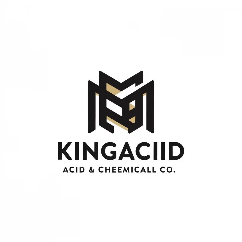a logo design,with the text "KING ACID&CHEMICAL CO.", main symbol:KING,Minimalistic,clear background
