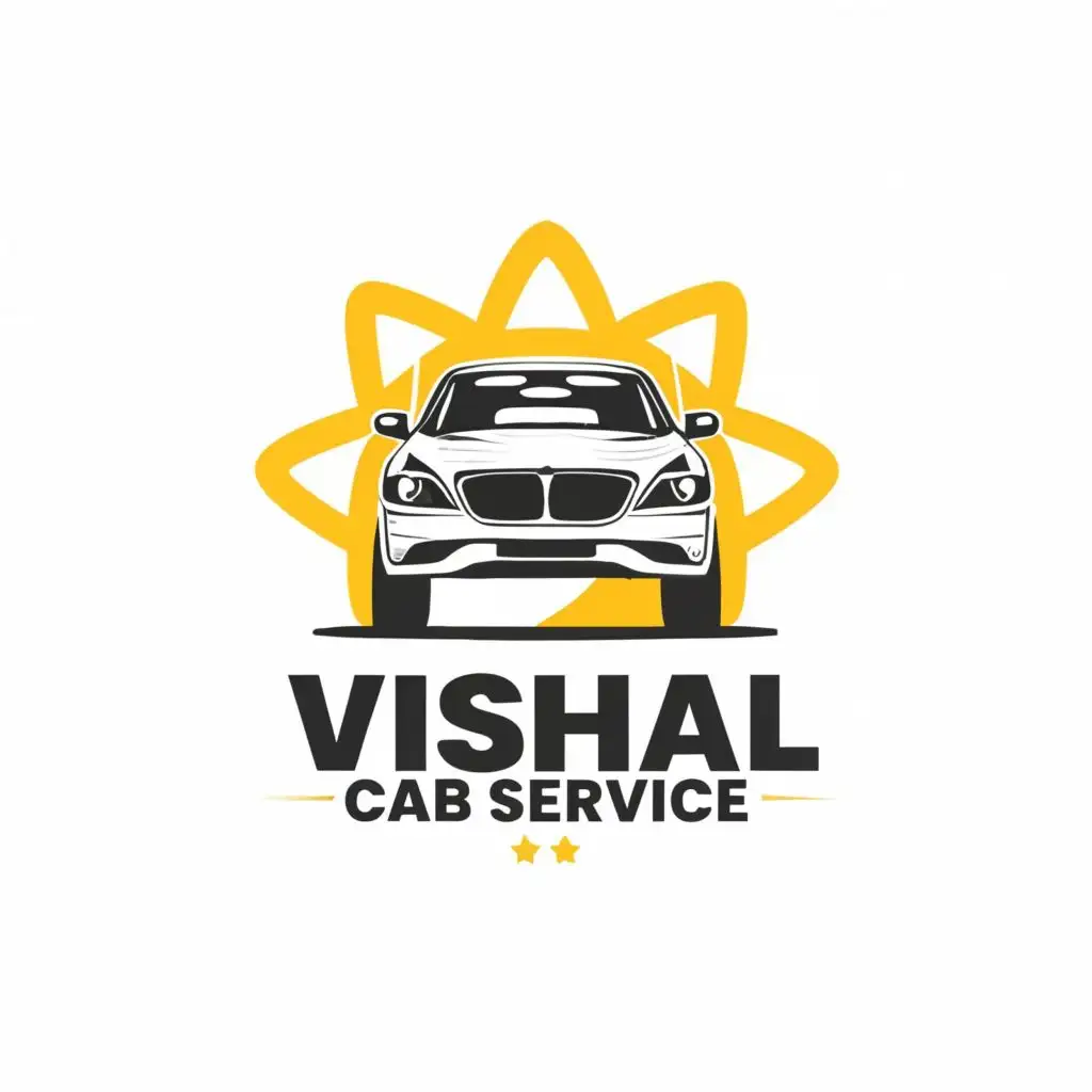 logo, car, with the text "Vishal Cab Service", typography, be used in Automotive industry