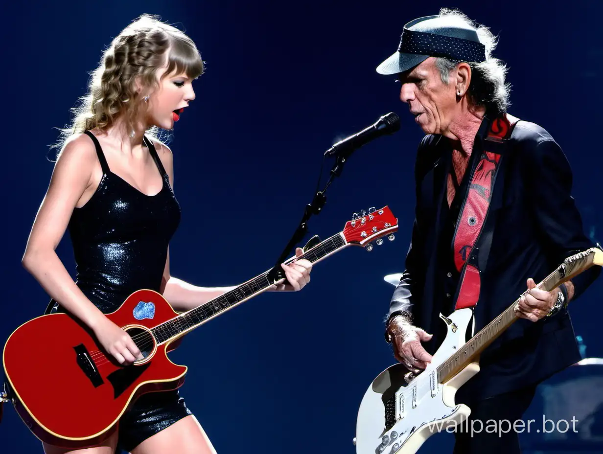 Taylor Swift and Keith Richards