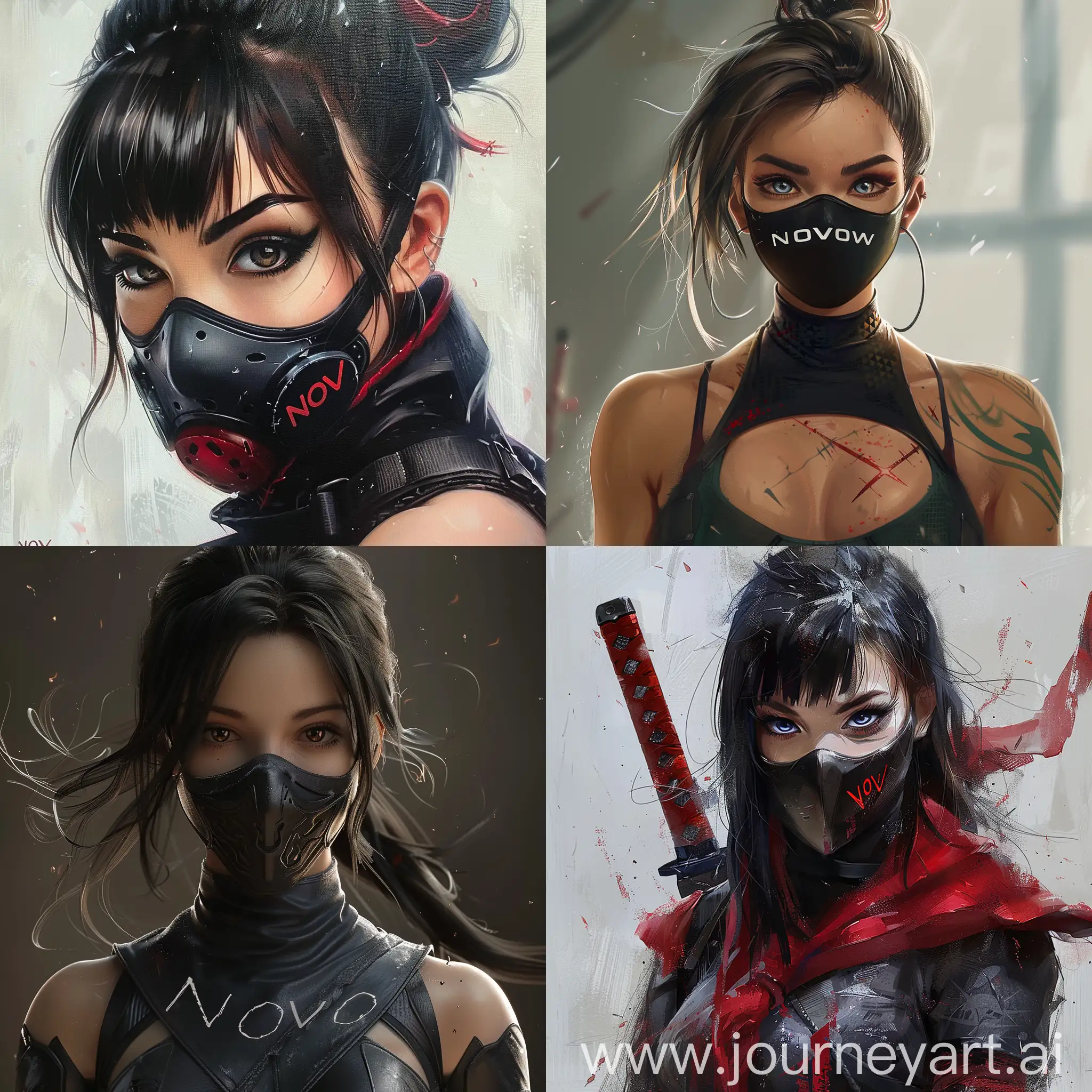 Realistic-Ninja-Girl-Portrait-with-NOVA-Inscription