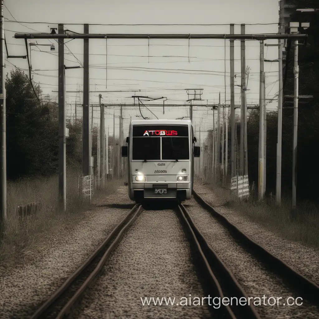 Urban-Transportation-A-Bus-on-Rails-in-Modern-Cityscape