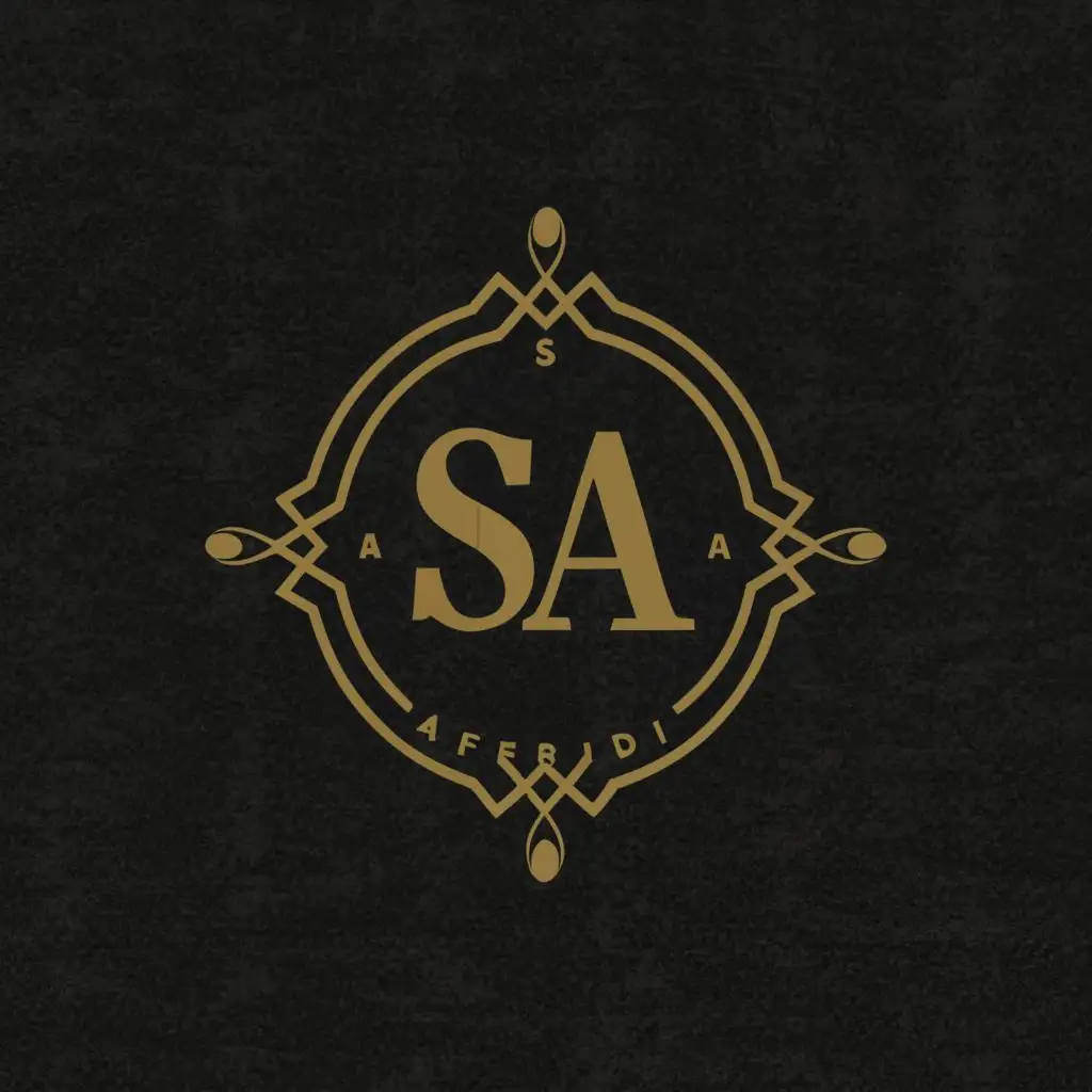 logo, S A Afridi, with the text "S A Afridi", typography