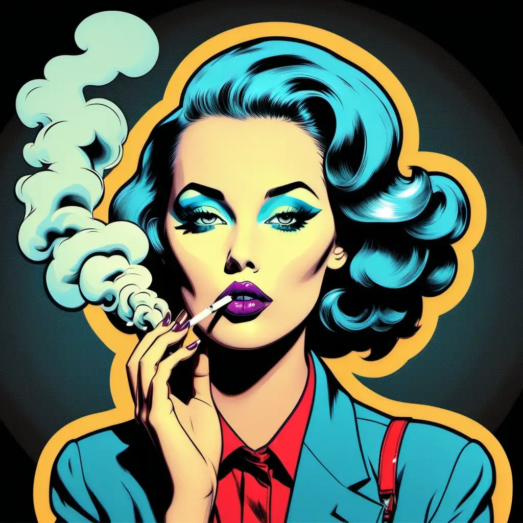 Vibrant Pop Art Smoke Patterns for Modern Spaces | MUSE AI