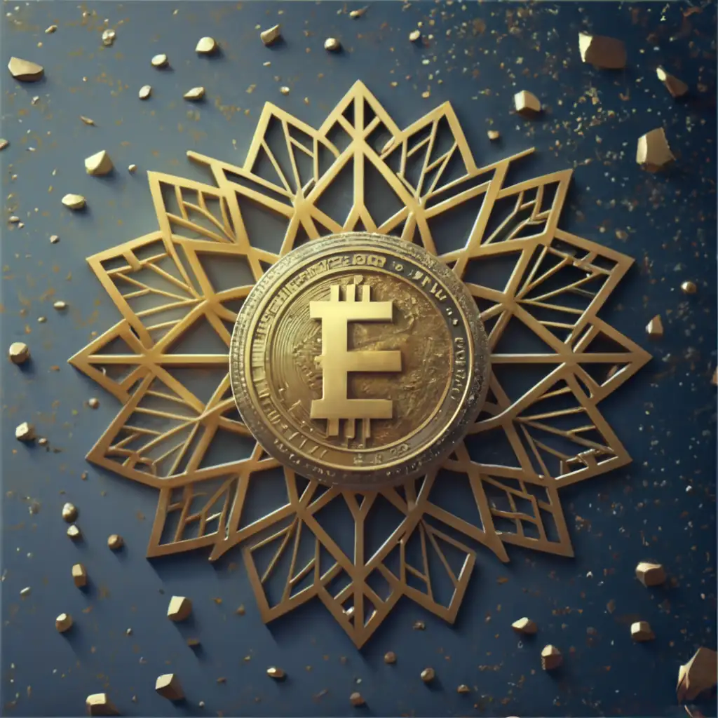 LOGO-Design-for-FeeCoin-Golden-Real-Coin-with-Facets-and-Cryptocurrency-Theme