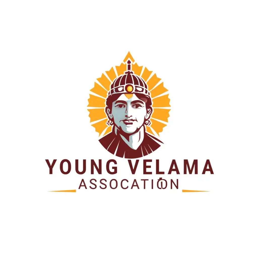 a logo design,with the text "young velama association", main symbol:India young king with unity,Moderate,clear background
