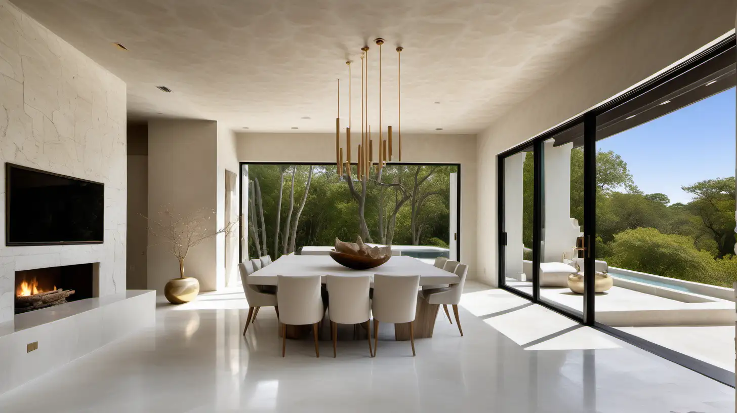 Modern Minimalist Organic Contemporary Estate Home in Bone Limewash