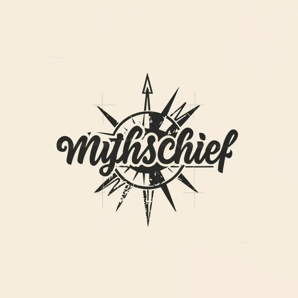 LOGO-Design-For-Mythschief-Minimalistic-Compass-Symbol-for-the-Internet-Industry