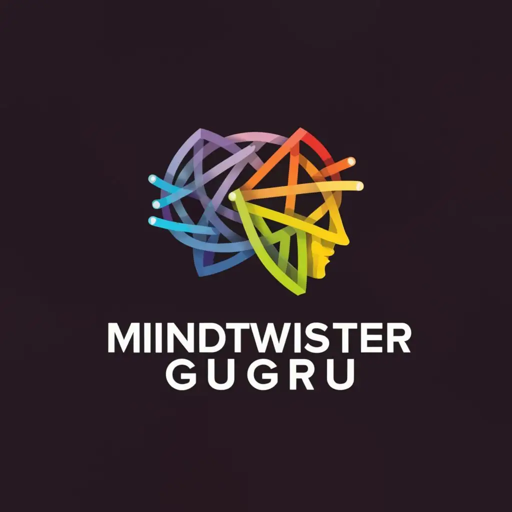 a logo design,with the text "MindTwisterGuru", main symbol:Mind,Moderate,clear background