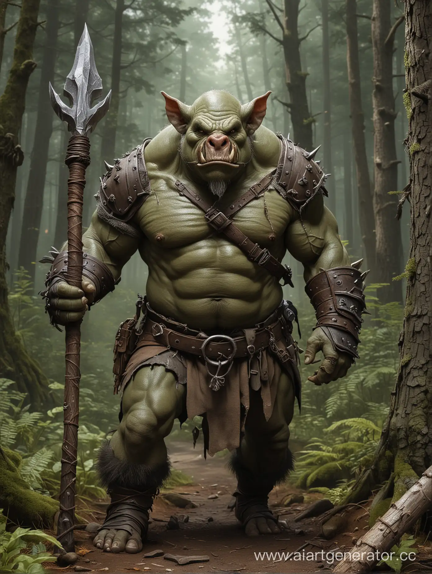 Pignosed-Orc-with-Club-in-Enchanted-Forest