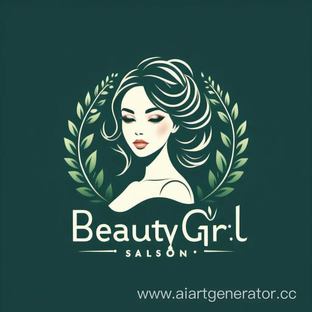 Логотип для салона красоты девушка листья
