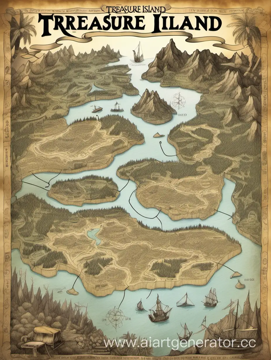 Detailed-Treasure-Island-Map-with-Lakes-Mountains-Forests-Rivers-and-Caves