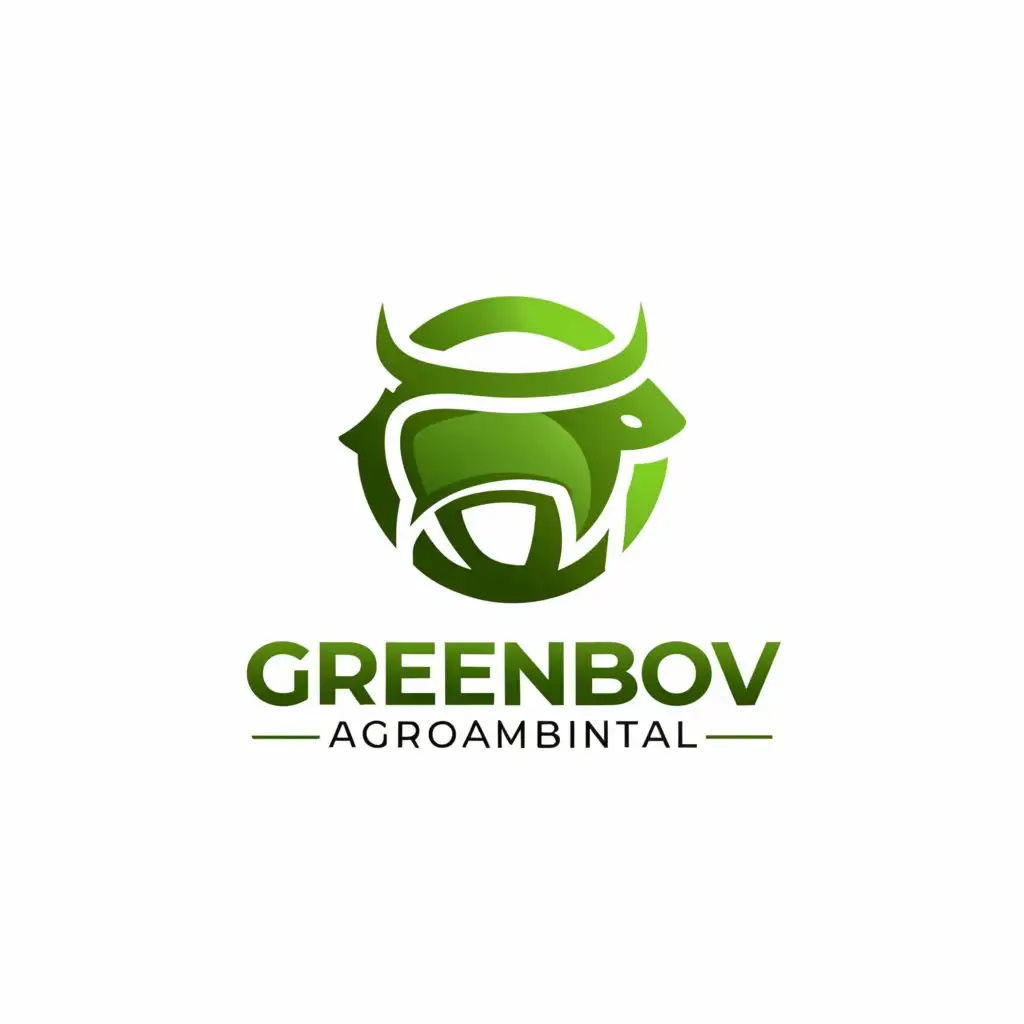 a logo design,with the text "GreenBov Agroambiental", main symbol:A Simmental Bull,Moderate,be used in Real Estate industry,clear background