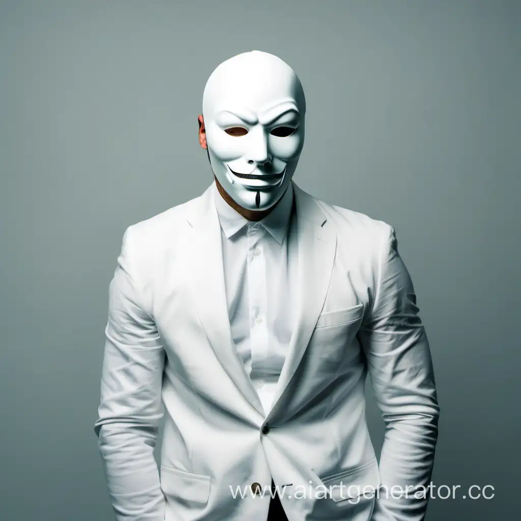 человек в белом маске