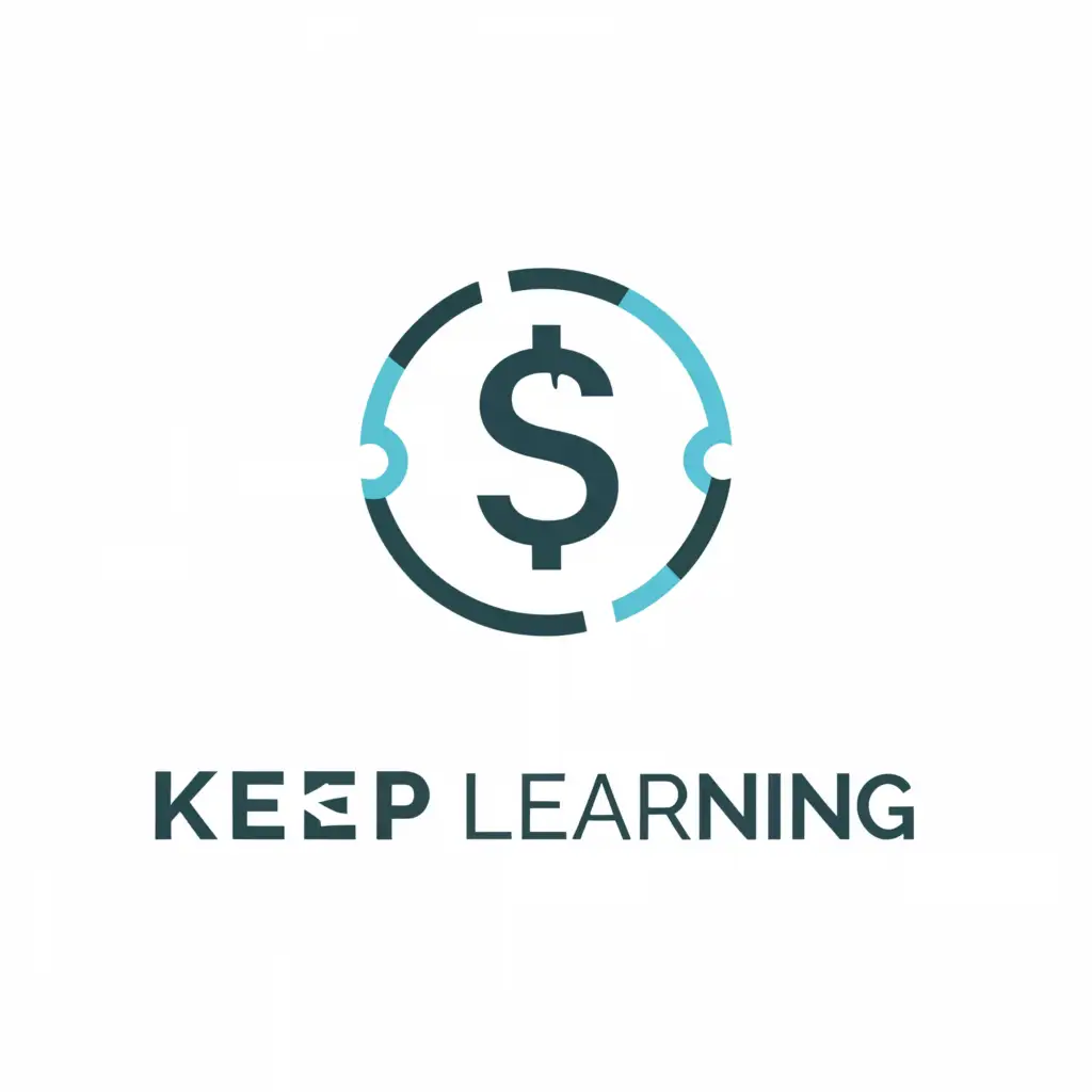 a logo design,with the text "Keep Learning", main symbol:money,Moderate,be used in Finance industry,clear background