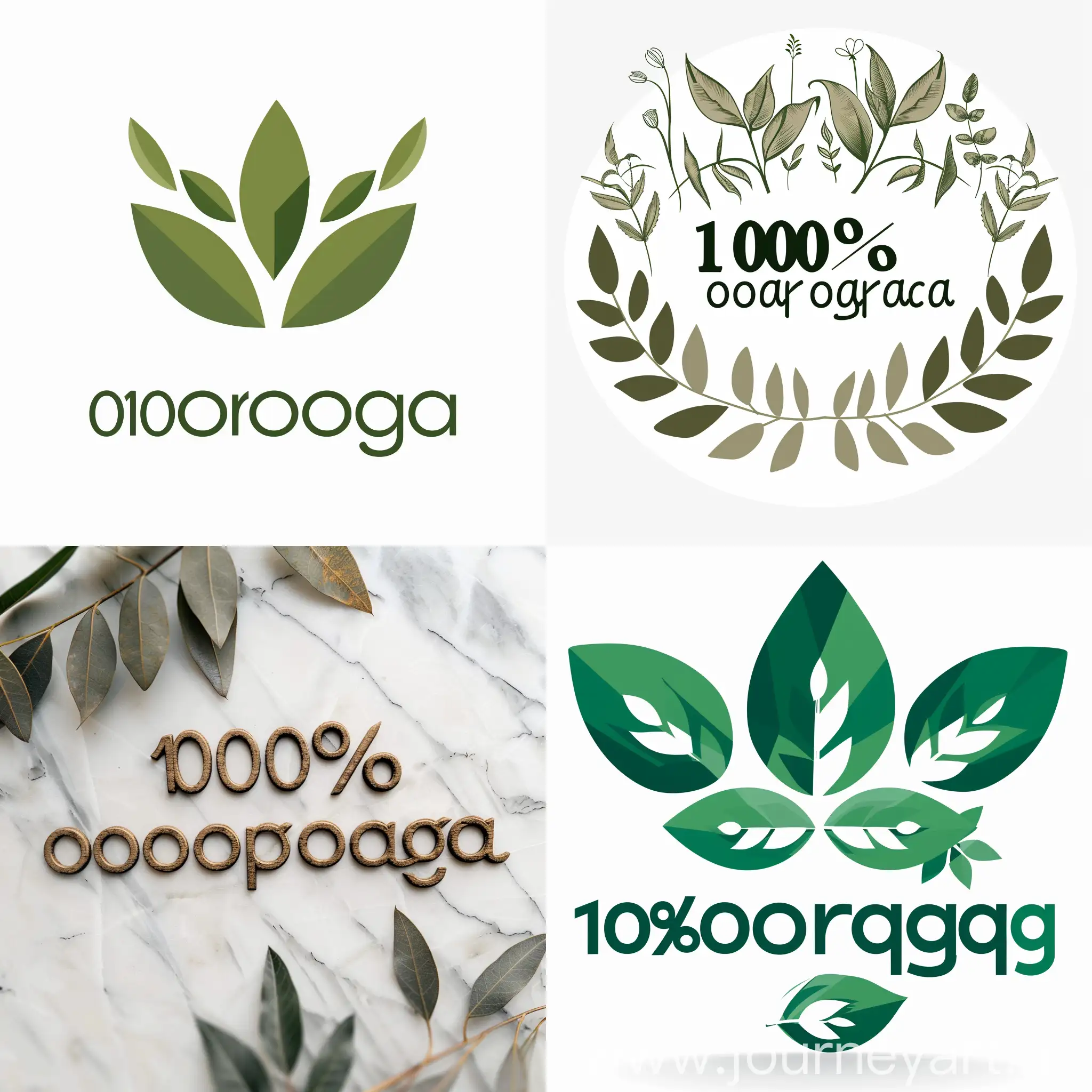 100%organic logo white background