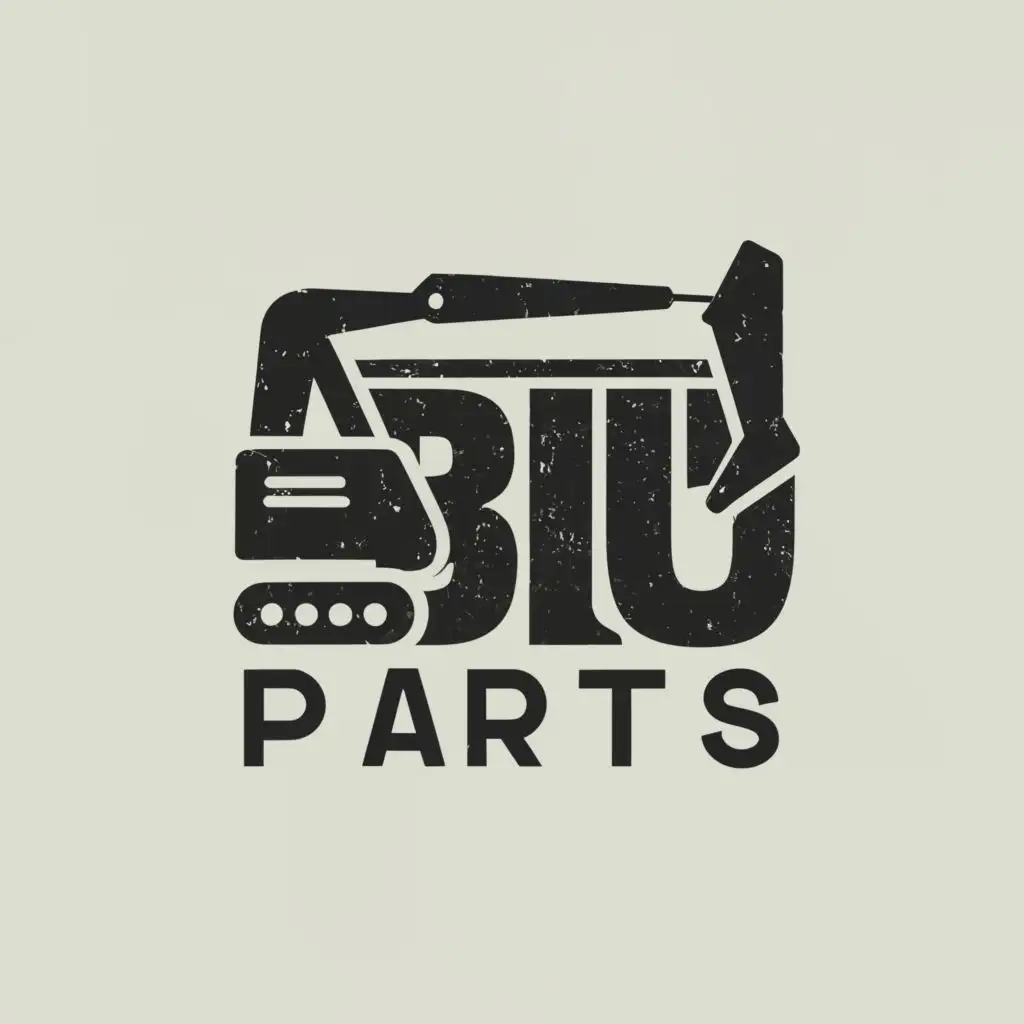 LOGO-Design-For-BIU-Parts-Clear-Background-with-Construction-Machinery-Theme