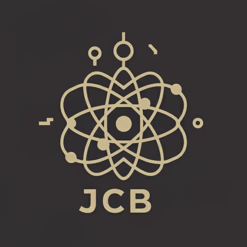 a logo design,with the text "JCB", main symbol:atomic age,Moderate,be used in Technology industry,clear background