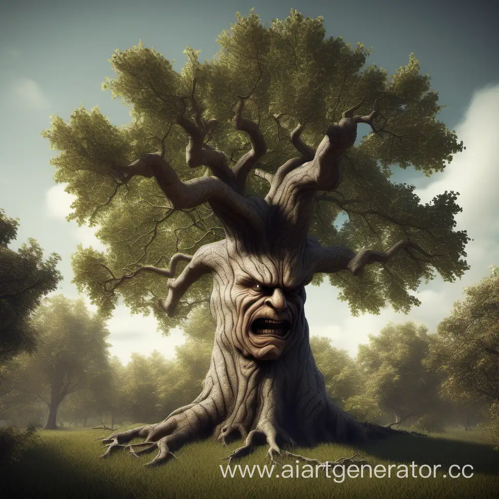 Realistic-Oak-Tree-with-a-Displeased-Expression