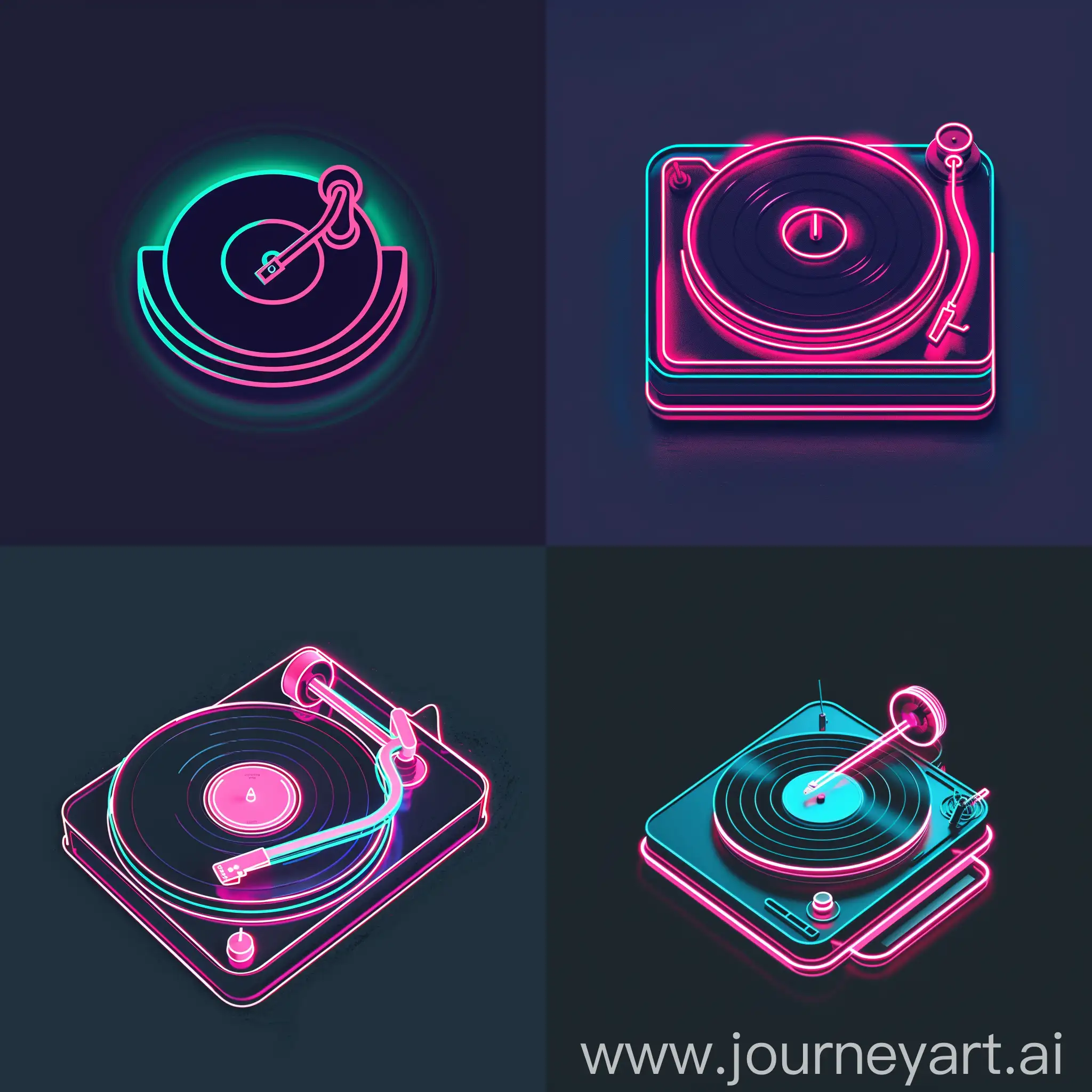 Vibrant-Neon-Party-Accessories-Logo-with-Pink-and-Cyan-Colors