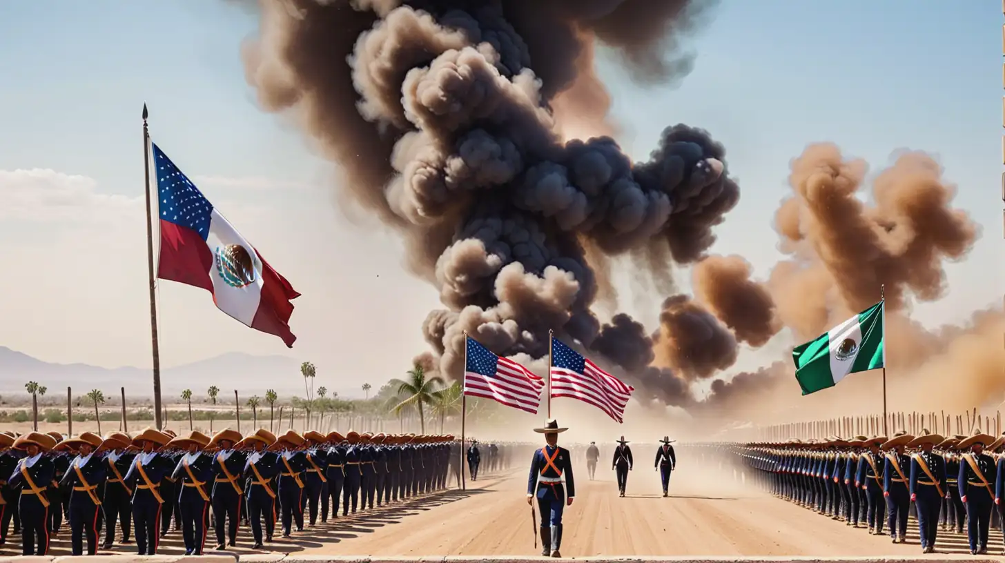guerra entre Estados Unidos y Mexico, debe haber personas en la imagen

