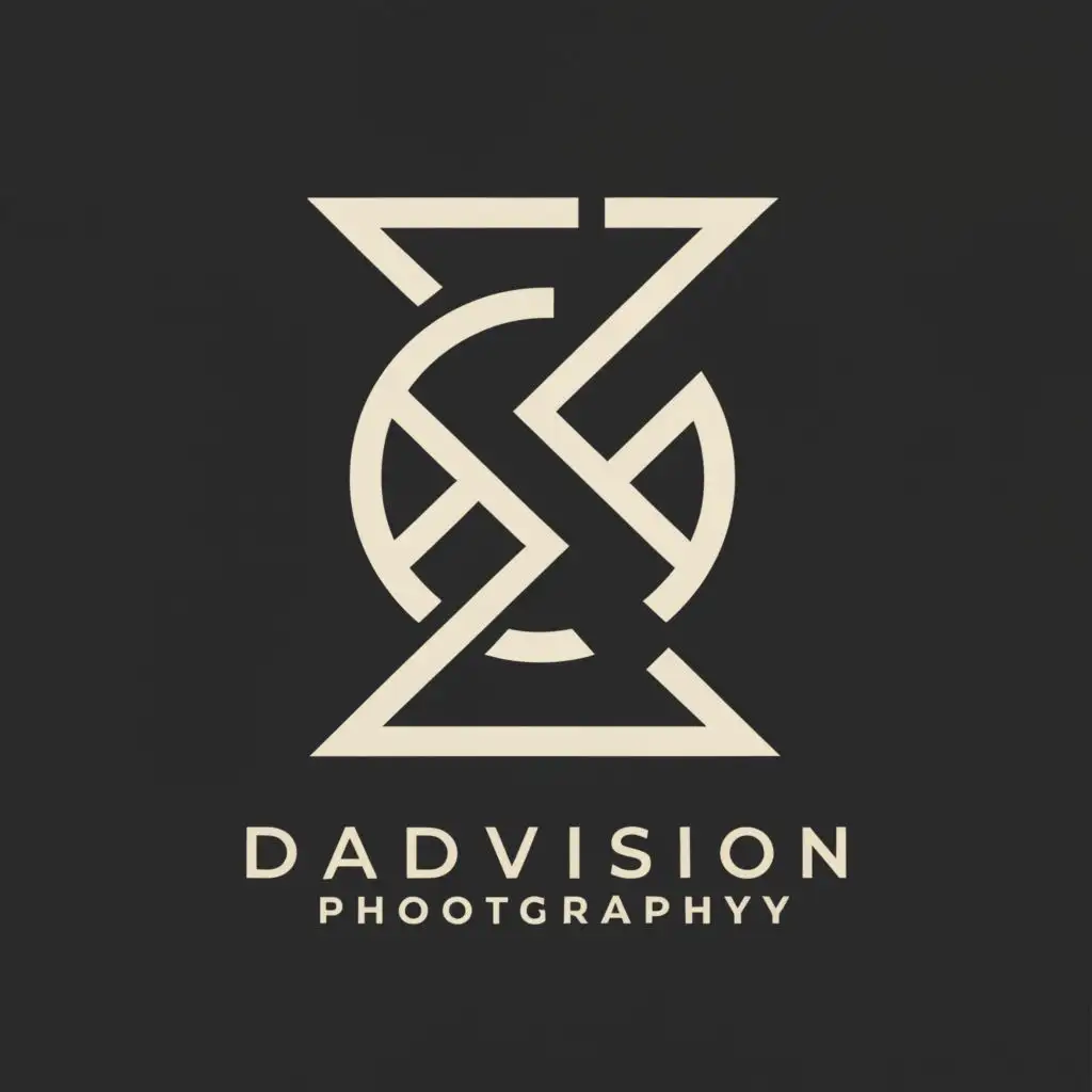 a logo design,with the text "DaVision Photography", main symbol:DV, camera,, be used in Entertainment industry