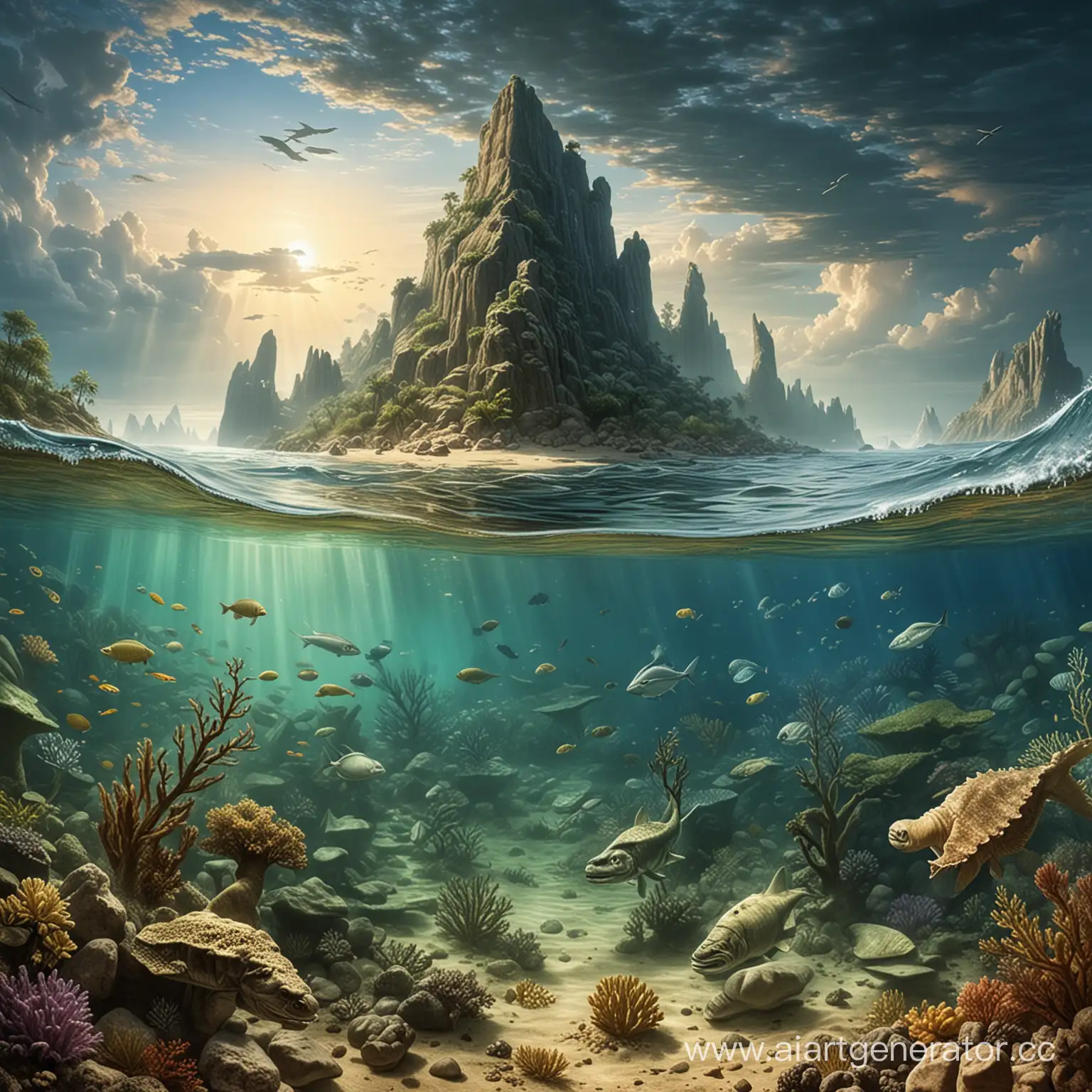 Prehistoric-Landscape-with-Paleozoic-Fauna-in-Later-Period