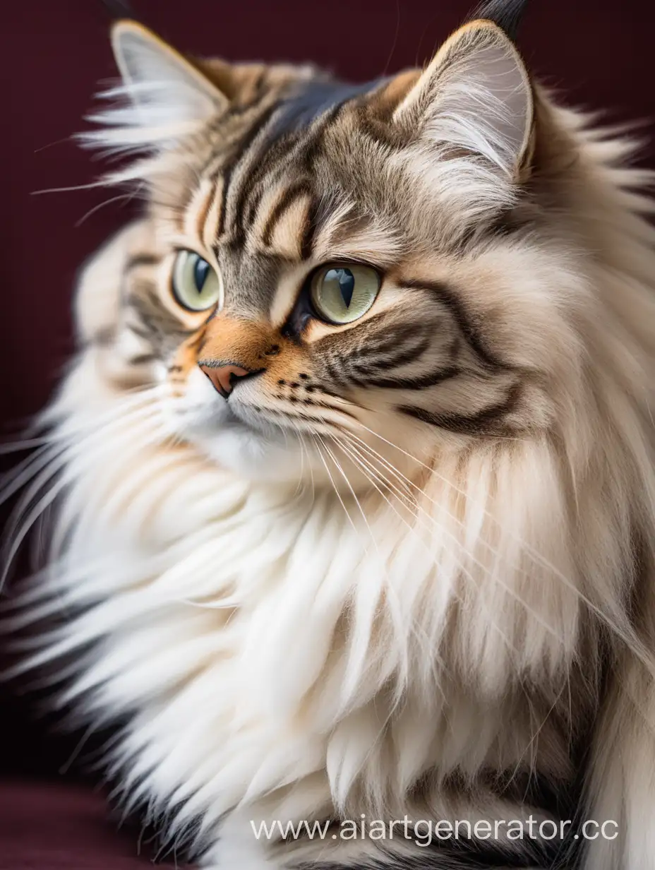 Majestic-Siberian-Cat-with-Striking-Blue-Eyes-Captivating-Feline-Beauty
