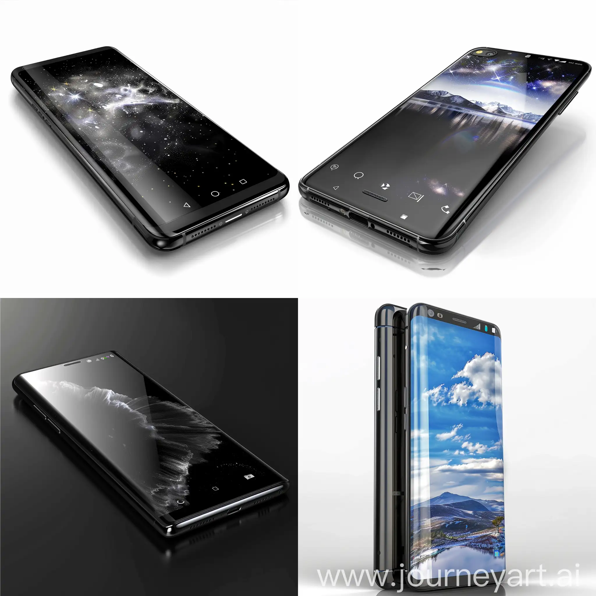 Black-Smartphone-with-6Inch-Borderless-Screen
