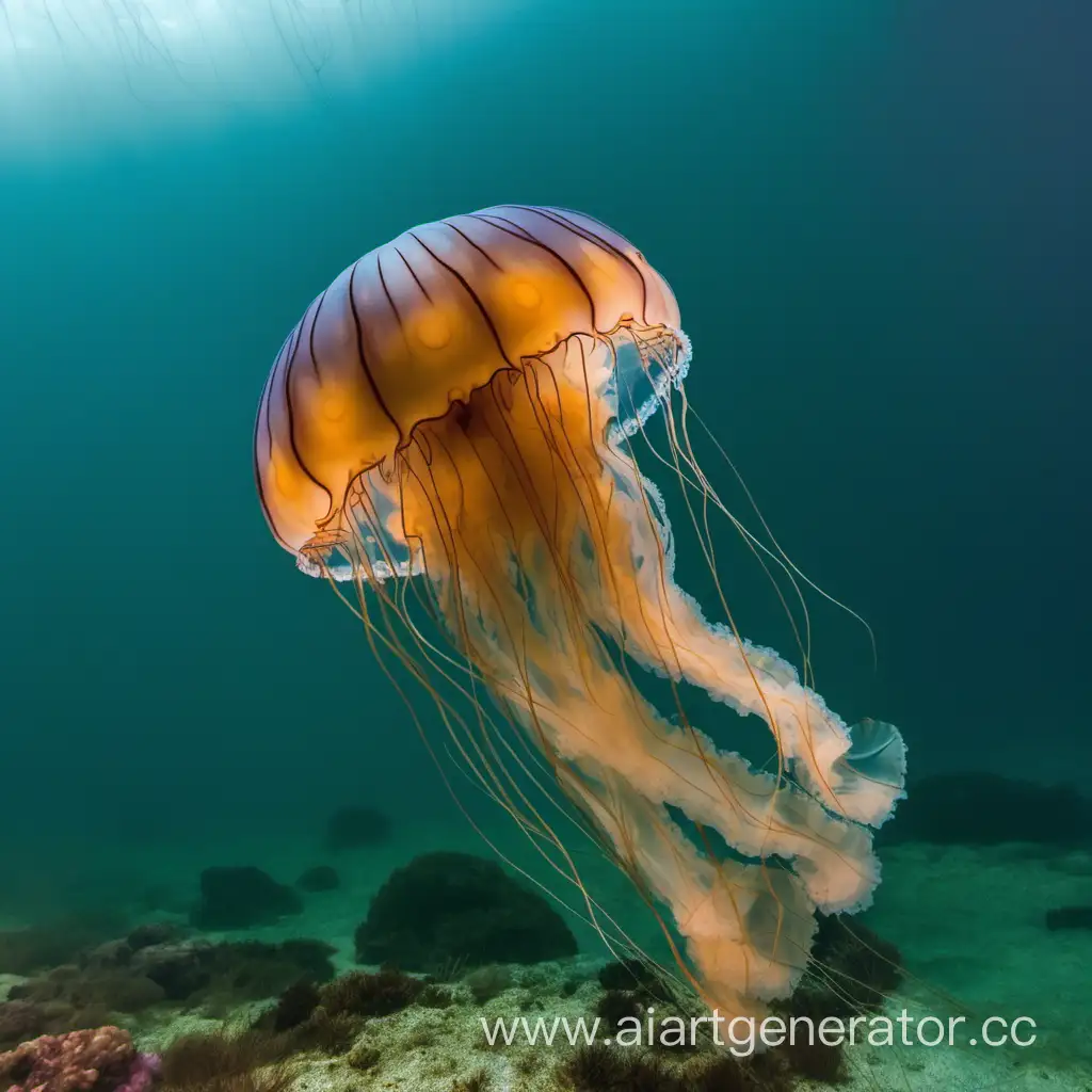 Graceful-Jellyfish-Swimming-in-the-Azure-Waters-of-Spain