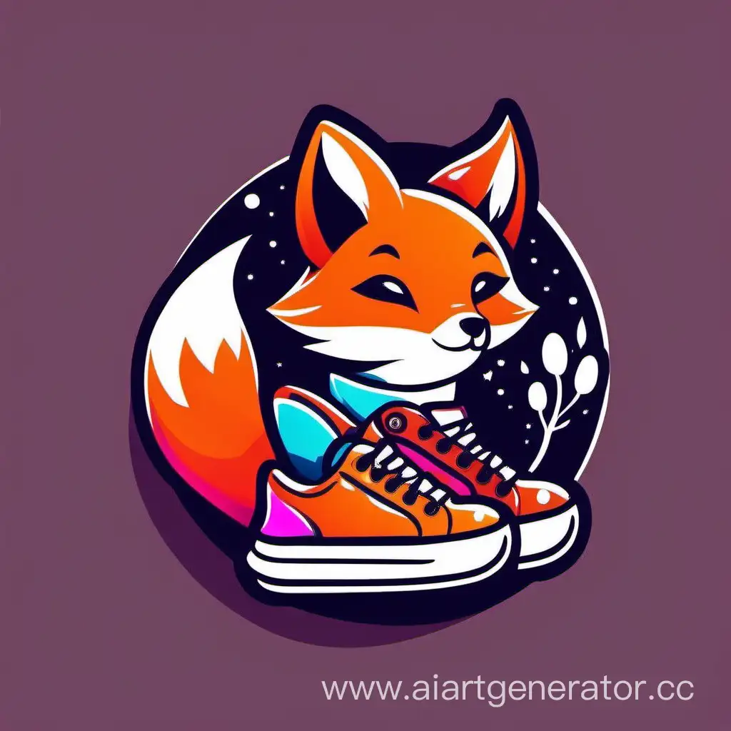 Vibrant-Fox-Logo-with-Stylish-Sneakers